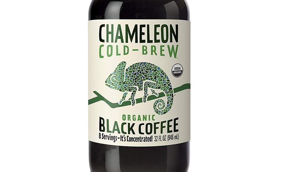 Chameleon cold brew coffee bottle