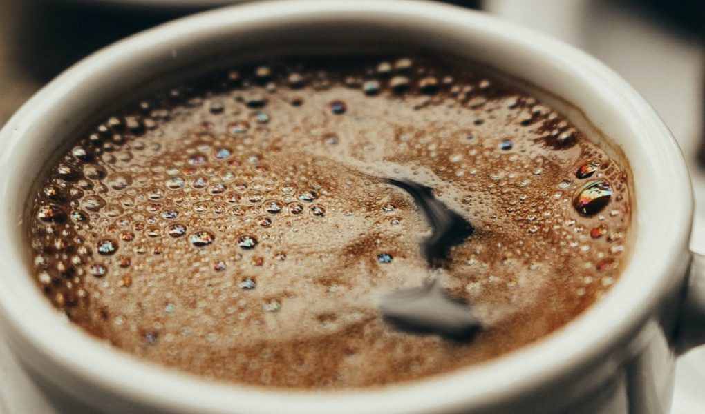 Zoomed in black coffee