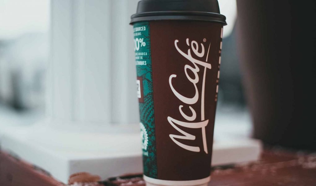 mccafe brown and green cup