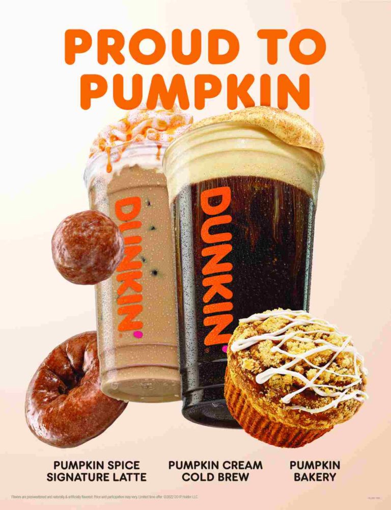 Dunkin’ Donuts Pumpkin Spice Latte 2022 is Here! The Finest Roast